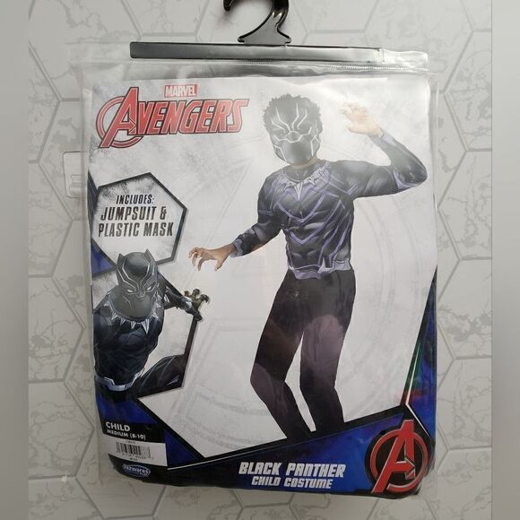 Nwt Boy's Halloween Costum Marvel Avengers Black Panther - Picture 2 of 6